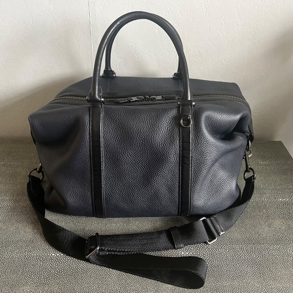 Coach Leather Navy Duffle Like New - Picture 2 of 9